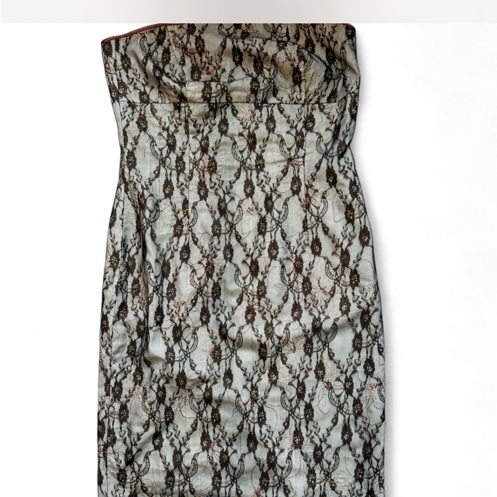 Elegant Lace Strapless Dress